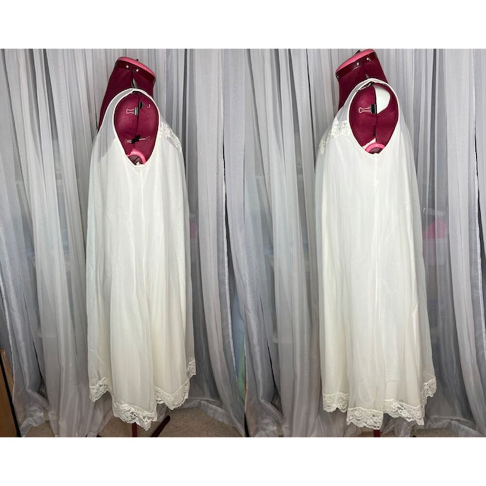 nightgown sheer robe set lace romantic - Picture 15 of 16